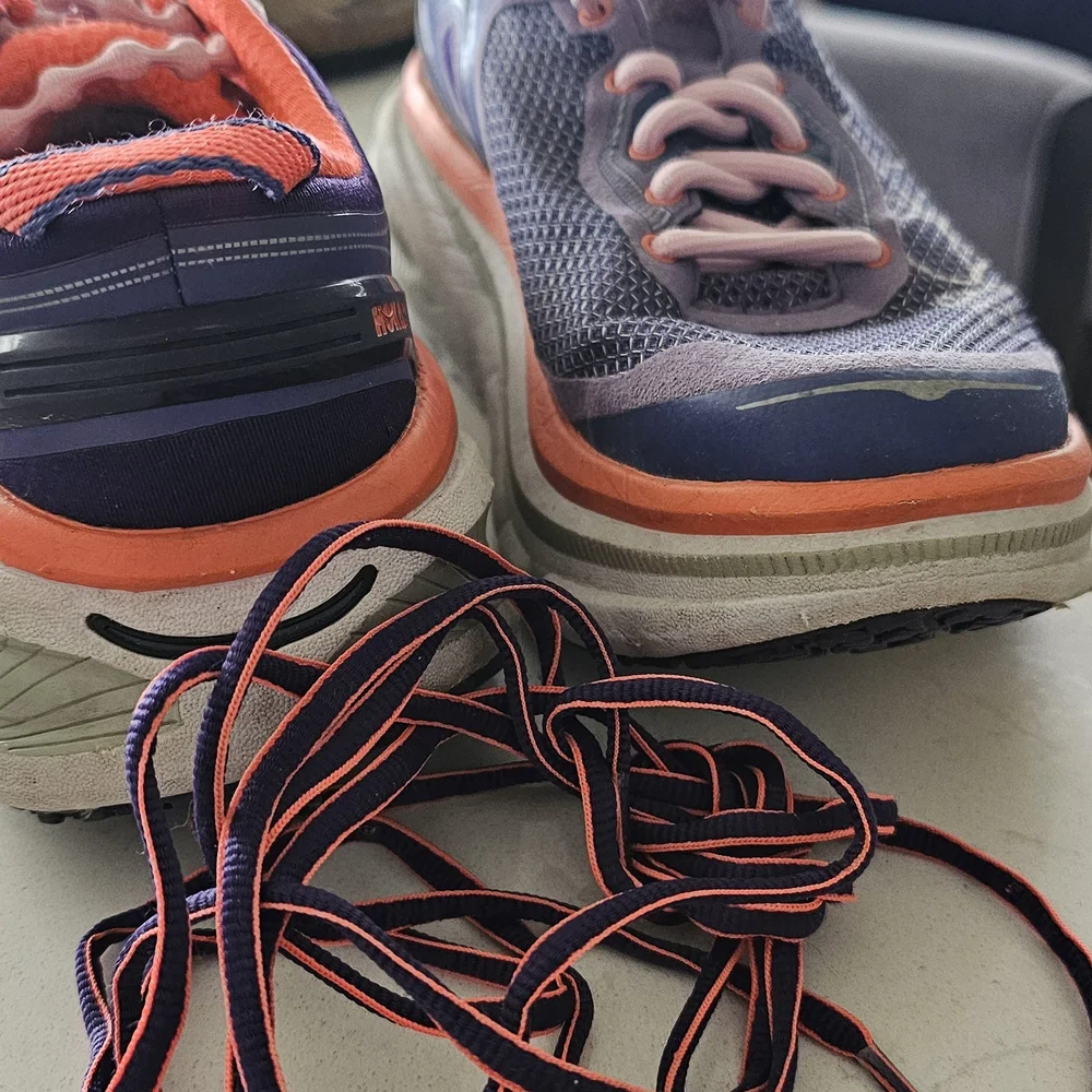 Hoka Purple and Orange Athletic Shoes - Picture 4 of 6